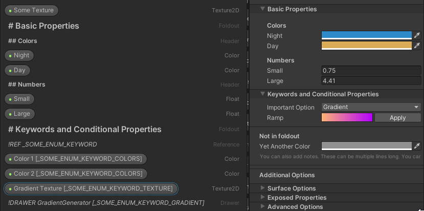 Hiding or Disabling inspector properties using PropertyDrawers