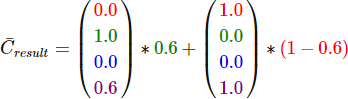 Sample of blending equation