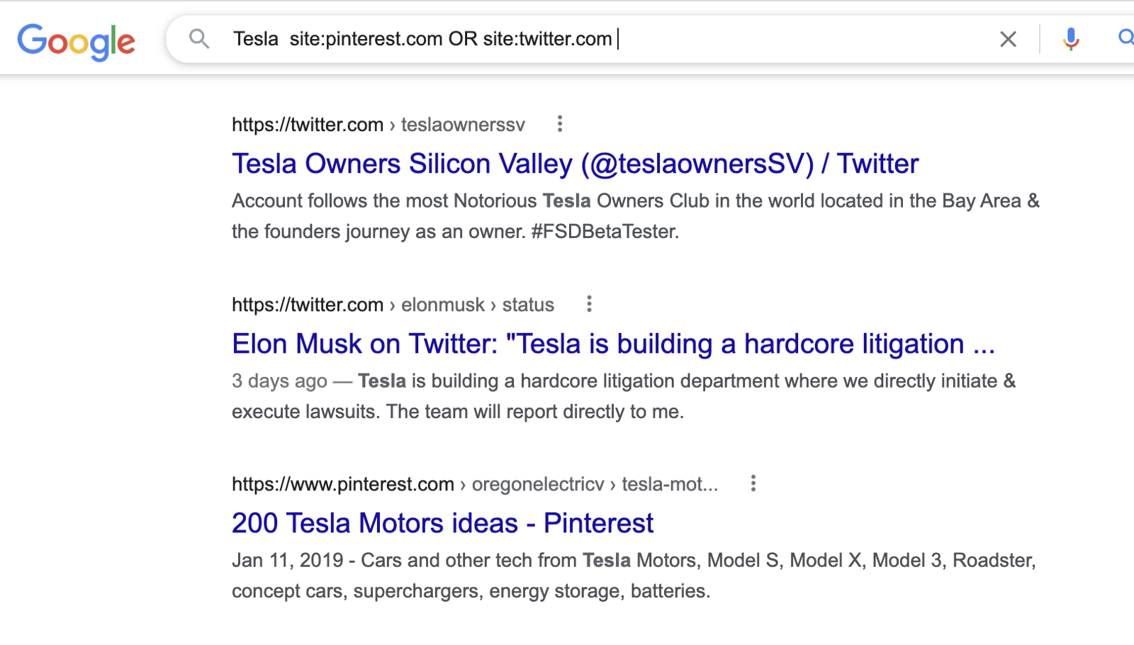 Tesla on pinterest.com and twitter.com
