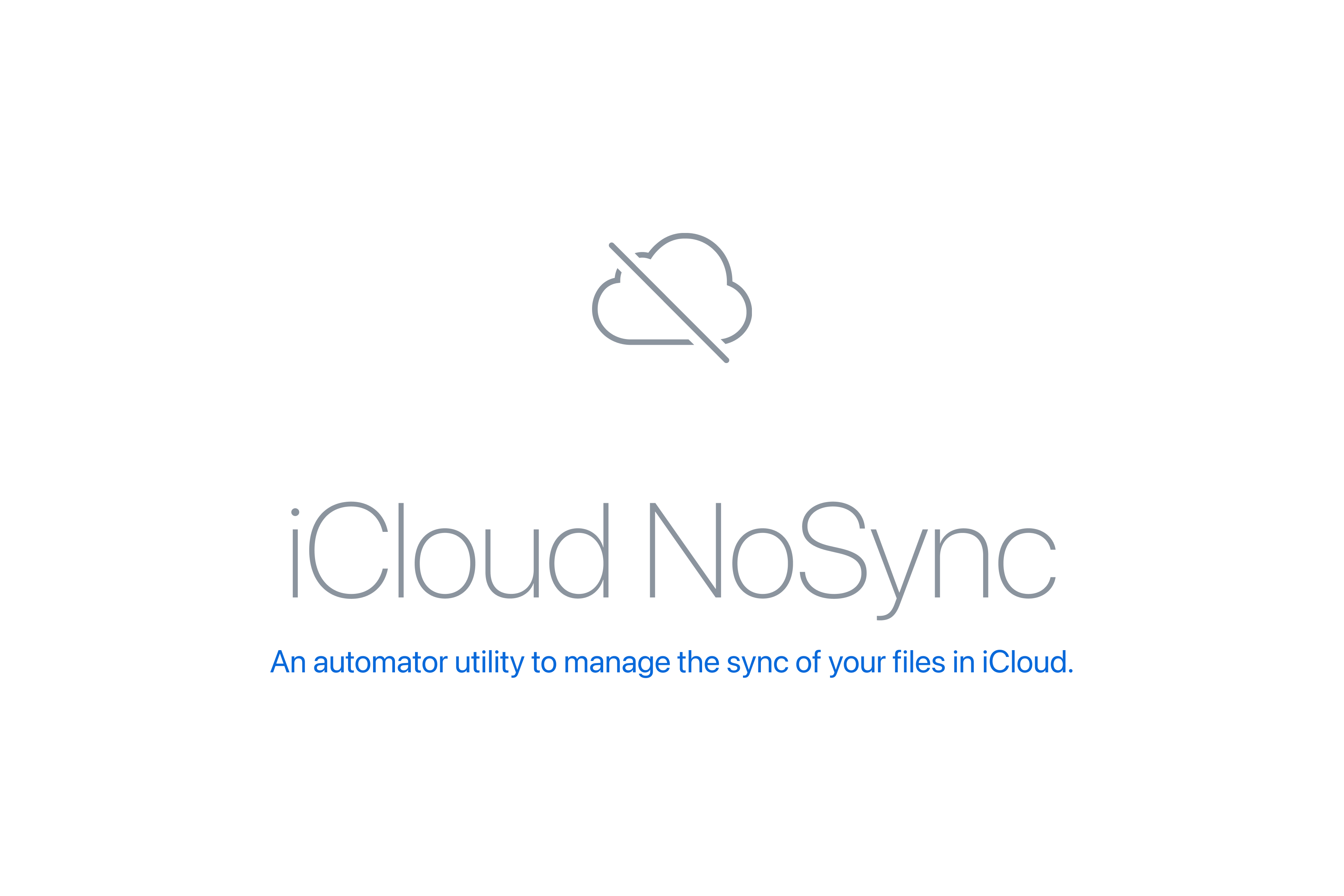 iCloud NoSync