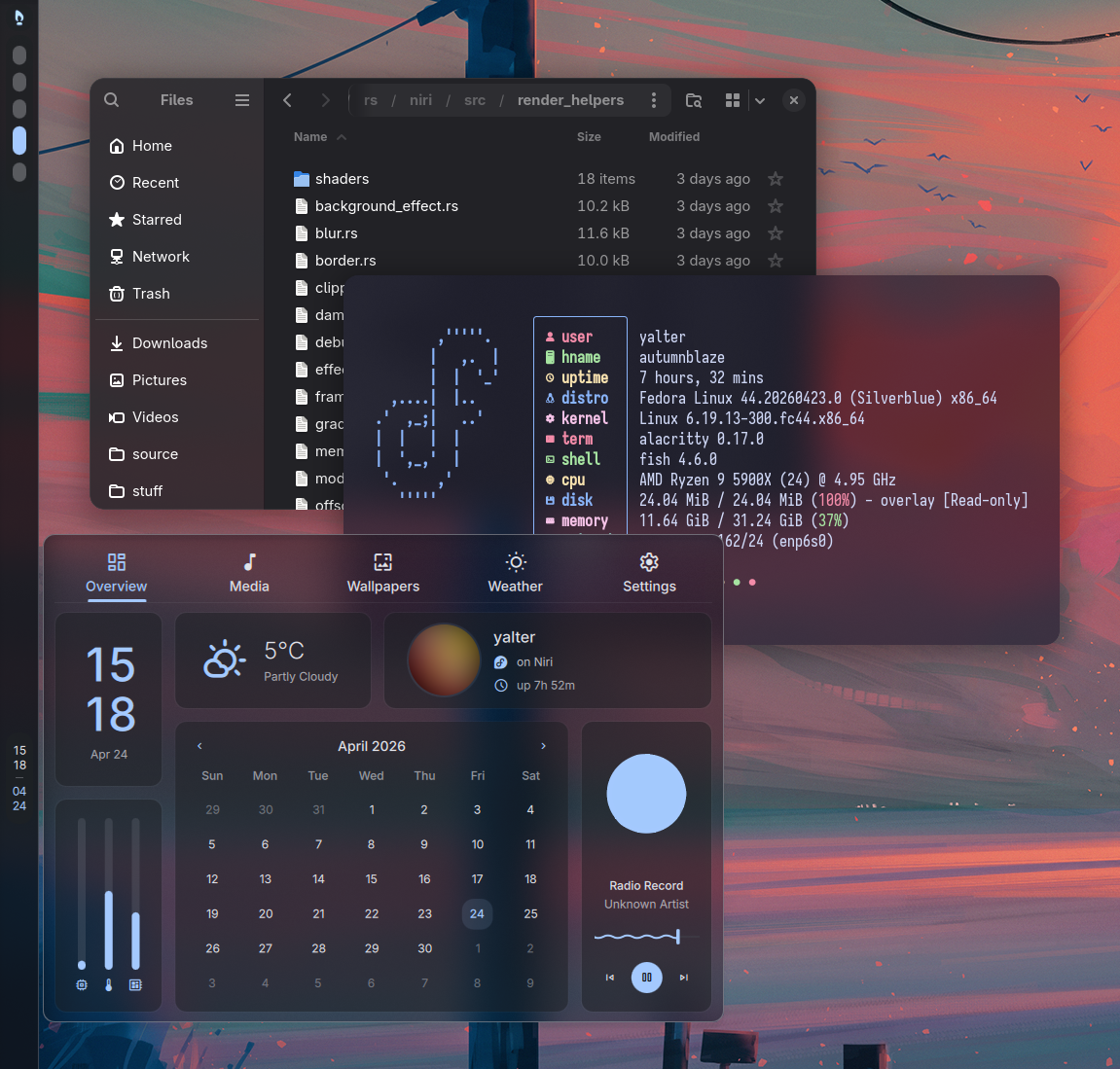 Screenshot with blur