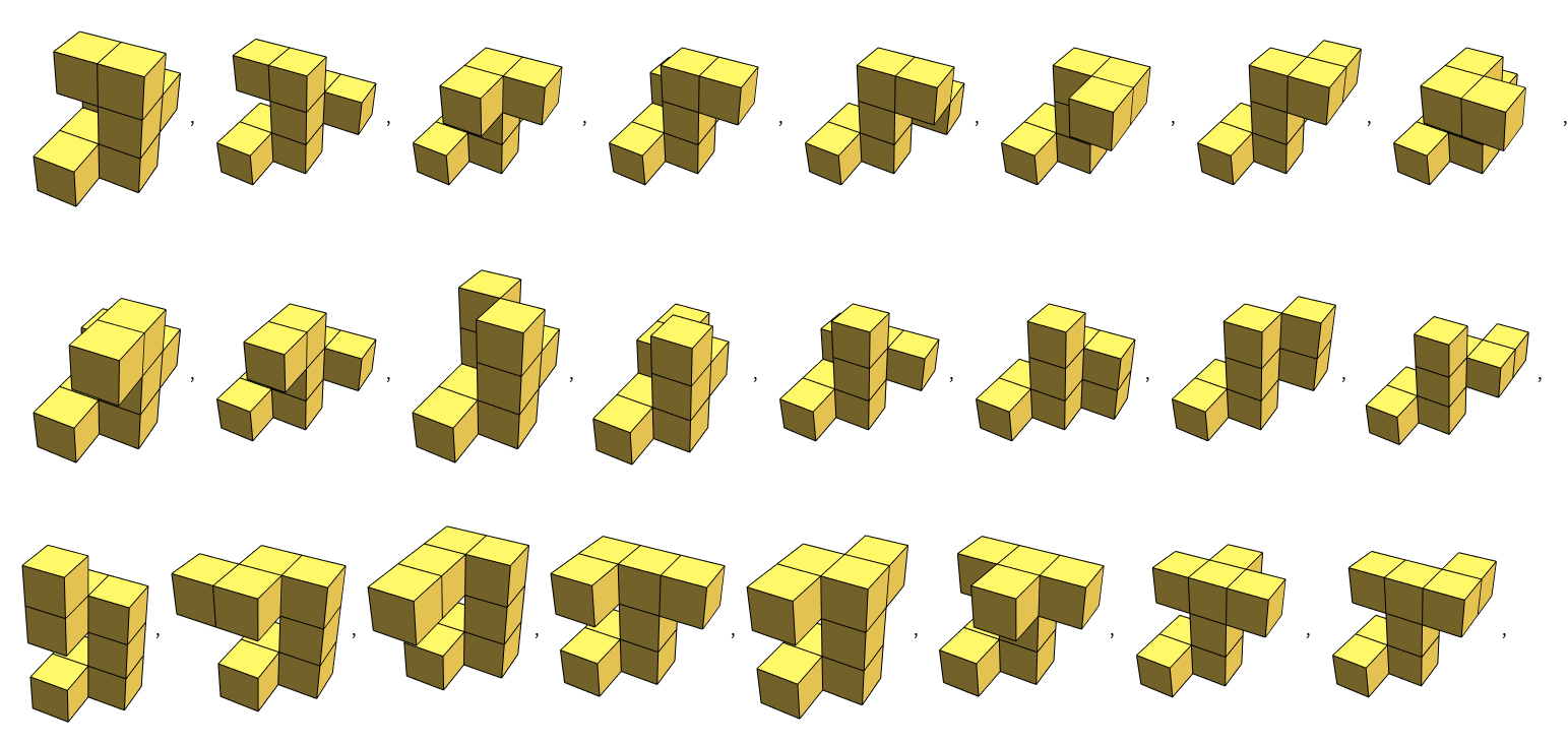 Some 8-cube polycubes