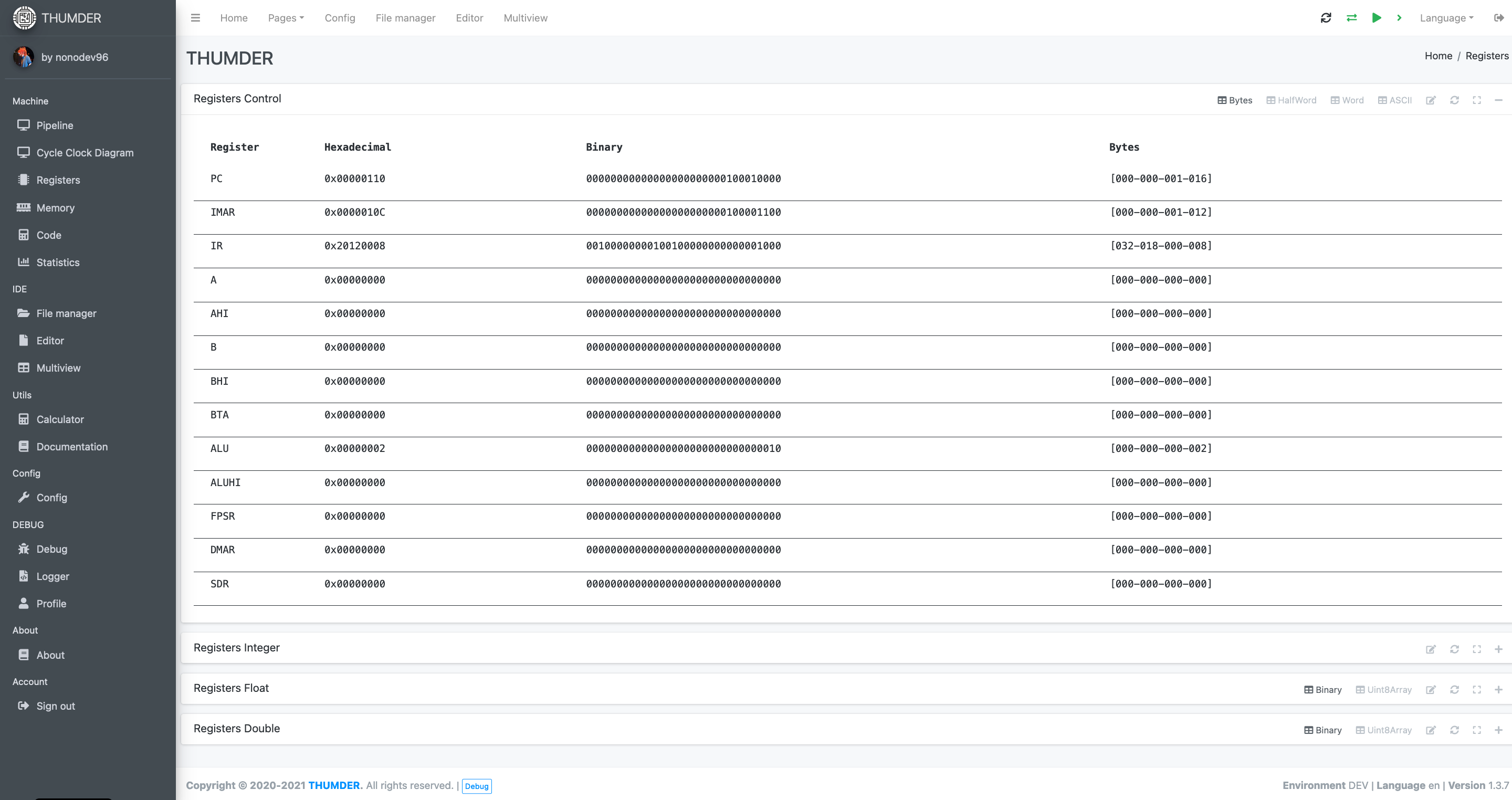 Representar registros en una simulación