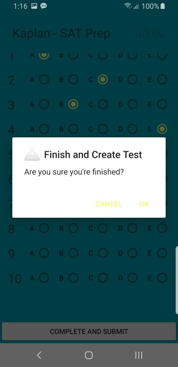 Submitting and Creating the Custom Test