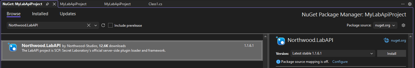 Search NuGet