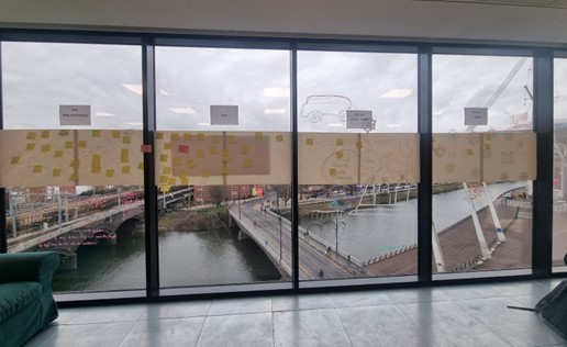 post its in the window