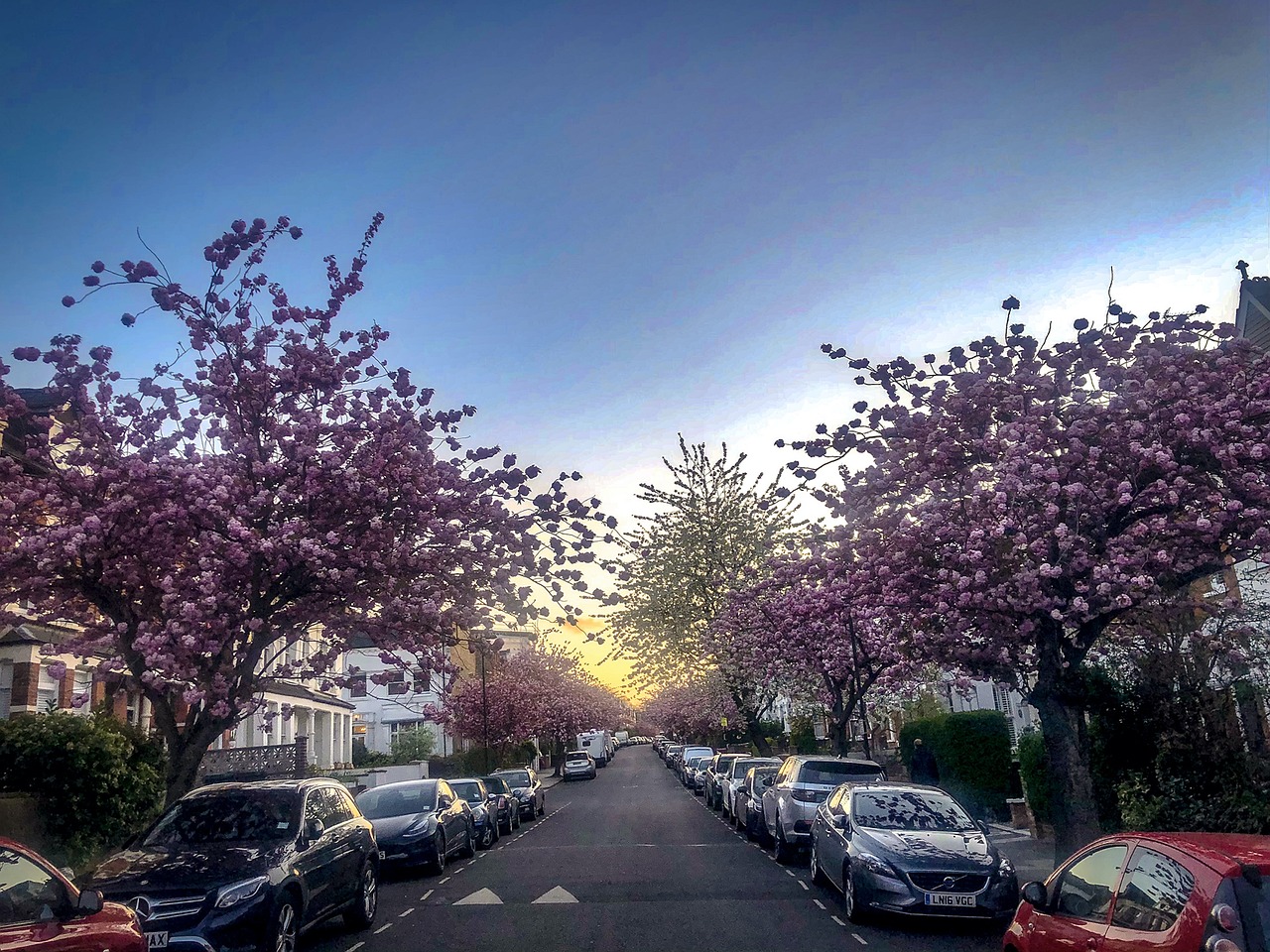 springtime image of a British city