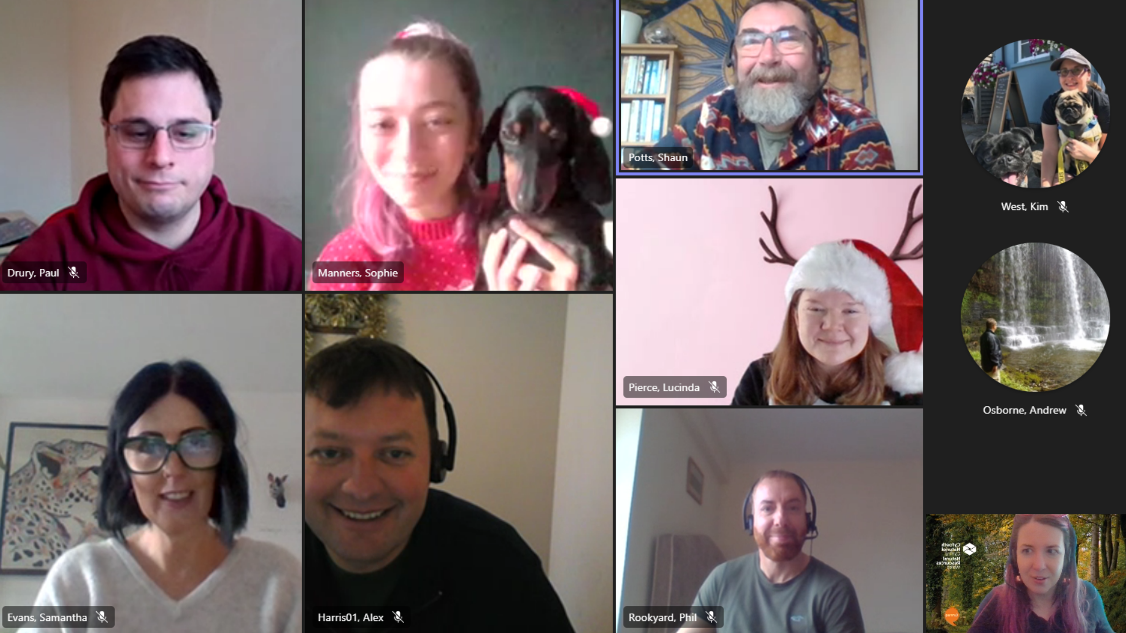 the digital team’s Christmas jumper meeting
