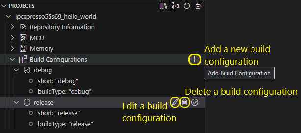 Build configurations options