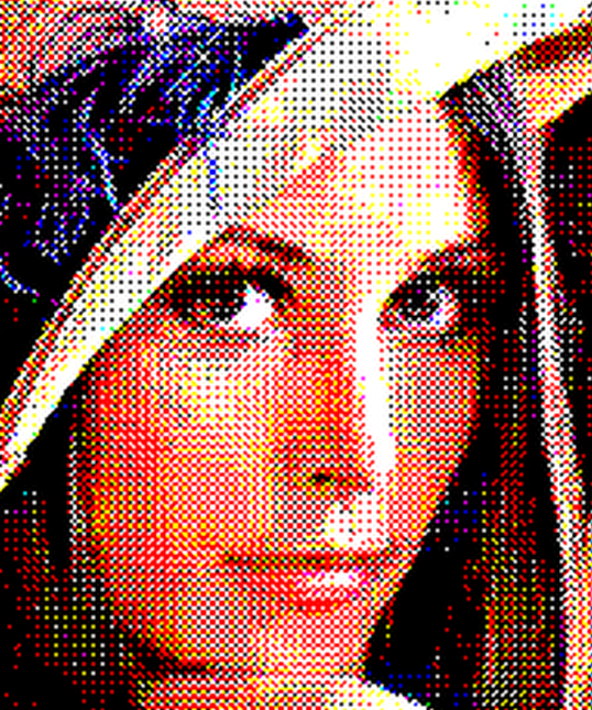 filter halftone lena reduced colors