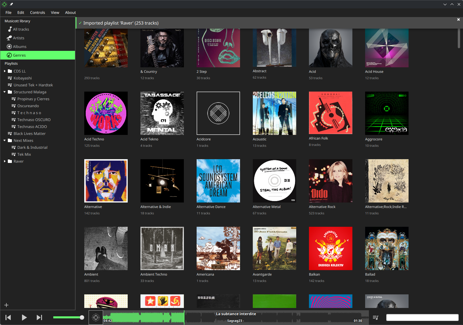 Musicott main window