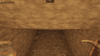 Mining a tunnel with the amethyst infusion active