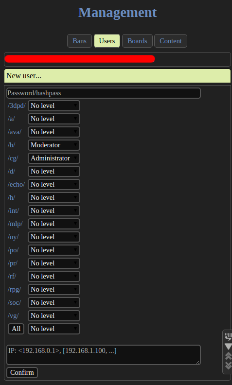 Registering a user