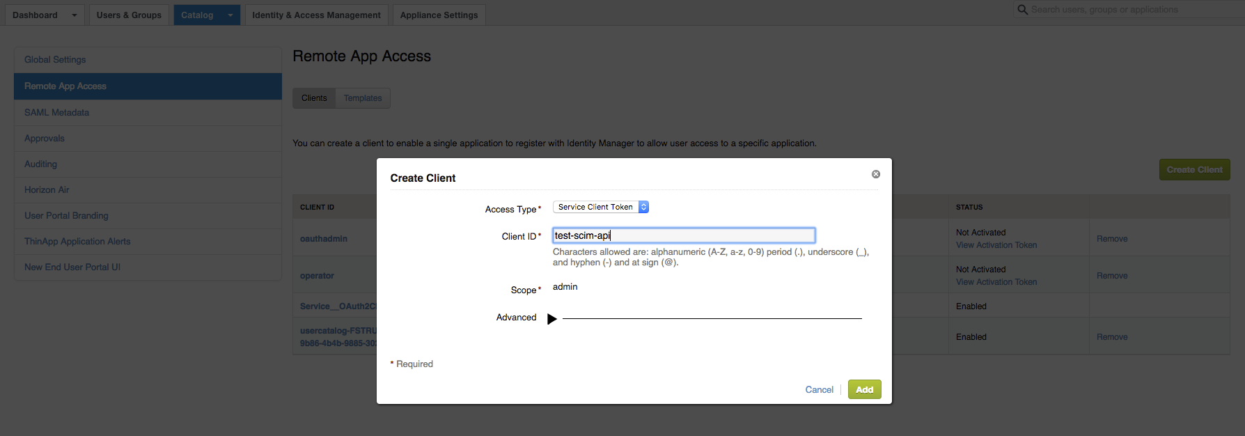 Create Service Client