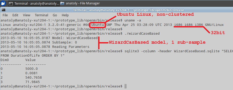 OpenM++ Model Run on Linux 32bit