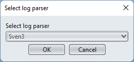 Select a log parser