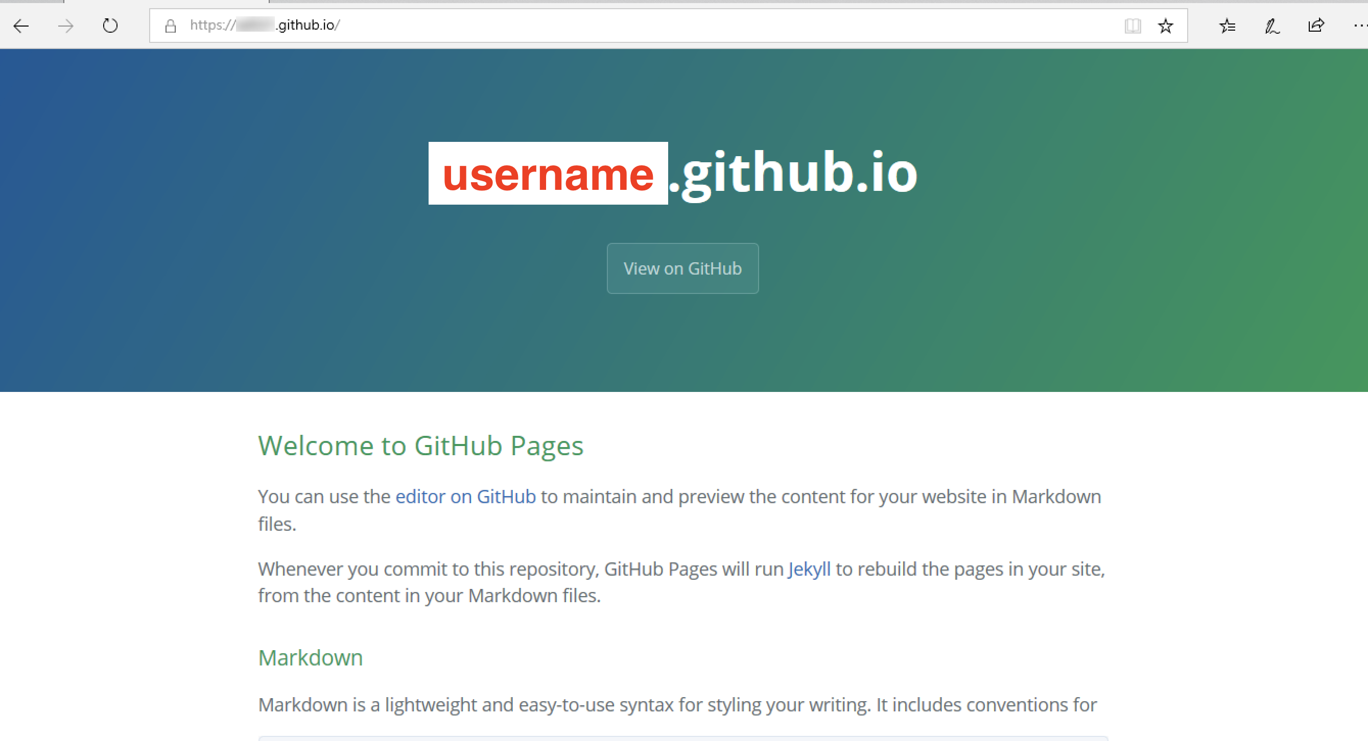 Github Pages by yourself