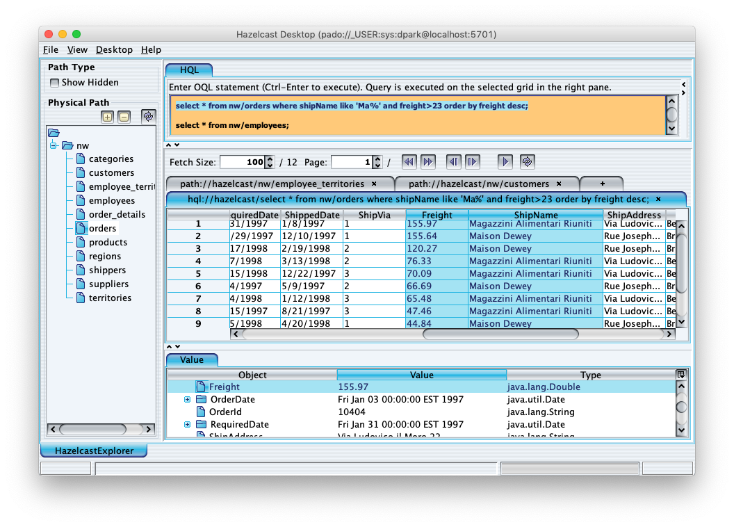 Hazelcast Desktop Screenshot