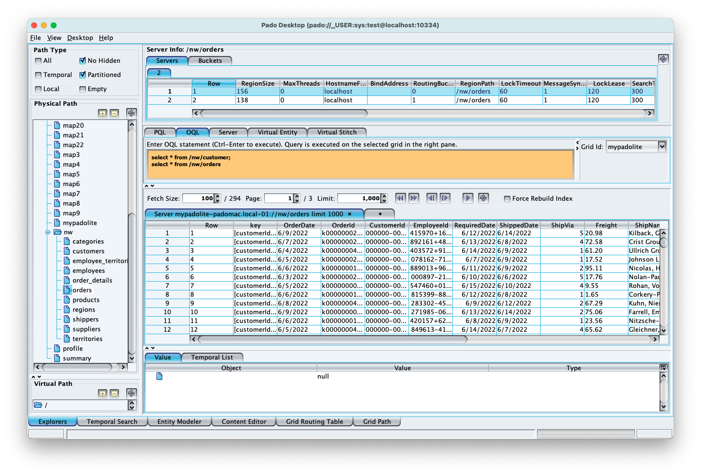 PadoDesktop Server Screenshot
