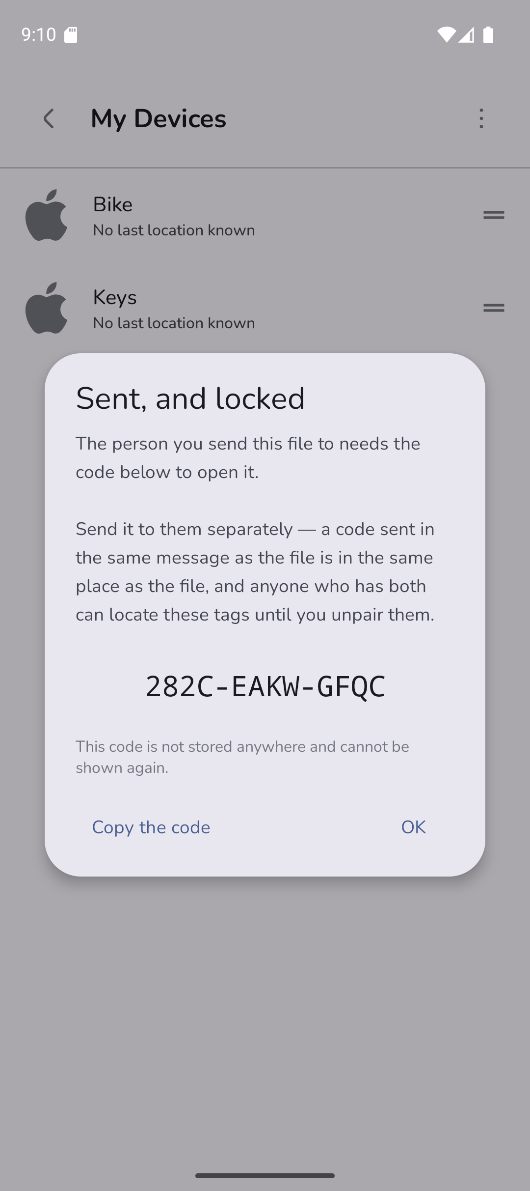 the code