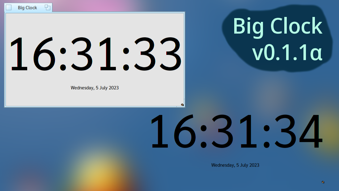 Screenshot of Big Clock 0.1.1a