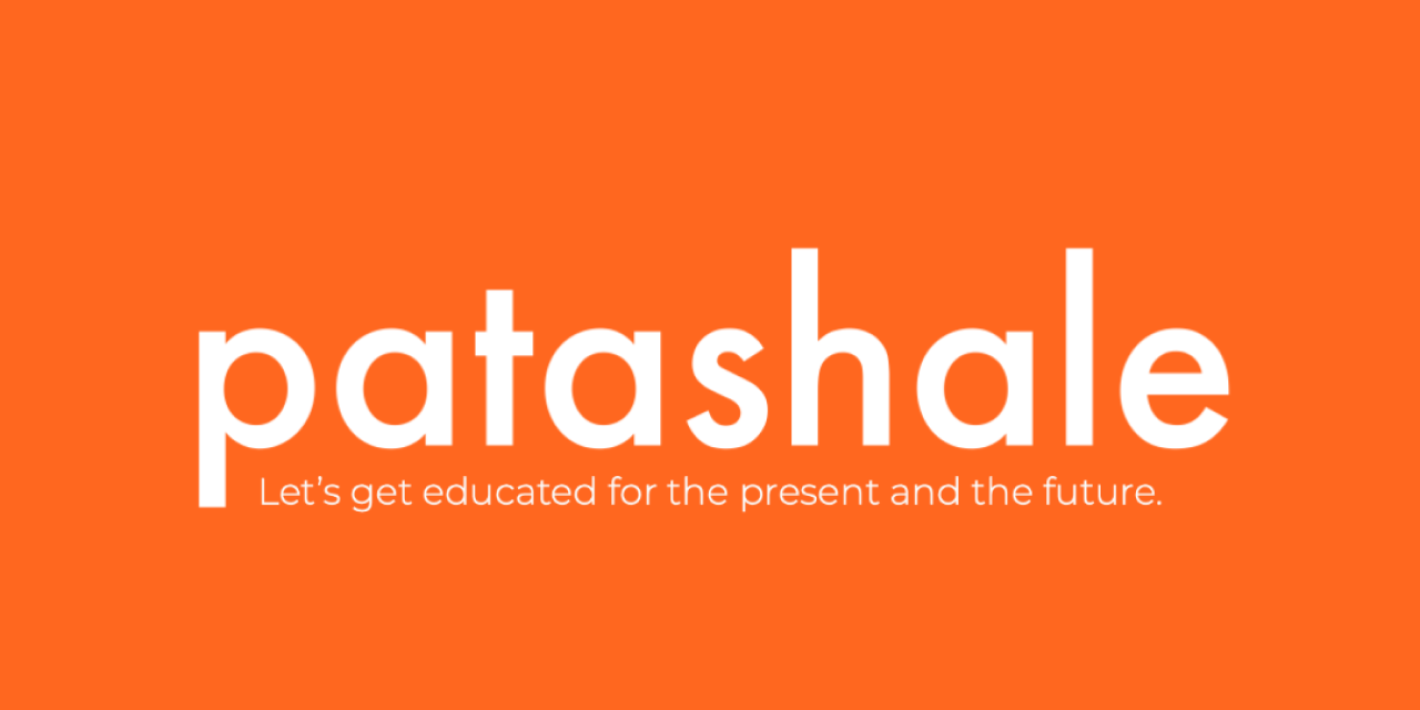 Patashale logo with tagline in white