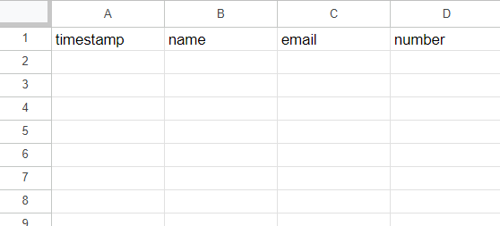 Create a Google Sheets using the above method