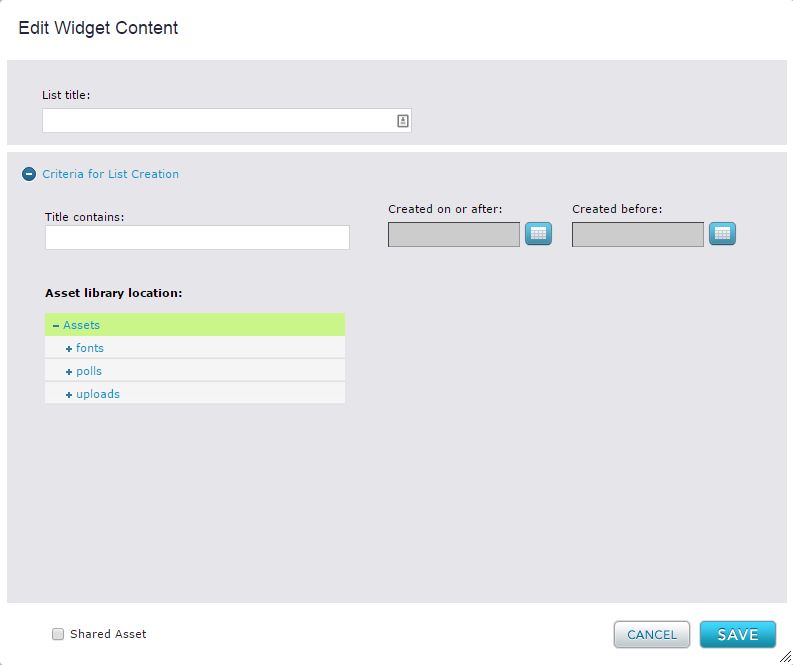 File Auto List Widget