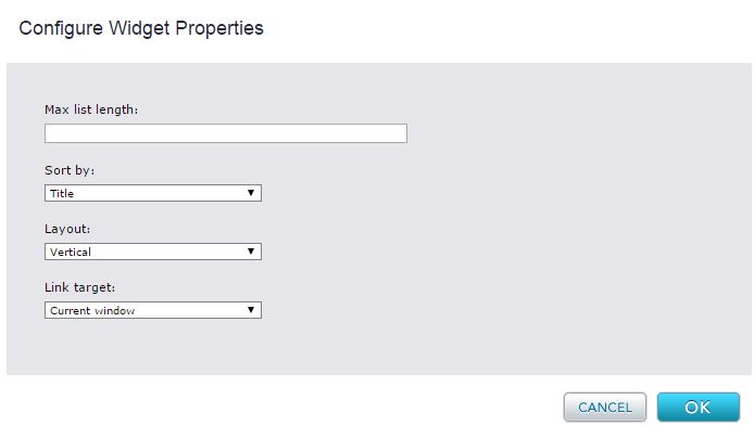 File Auto List Widget Layout