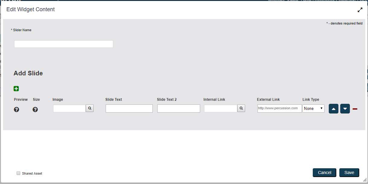 Image  Slider setup