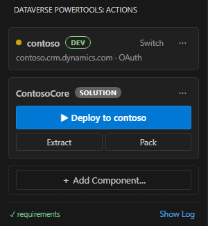 Solution menu