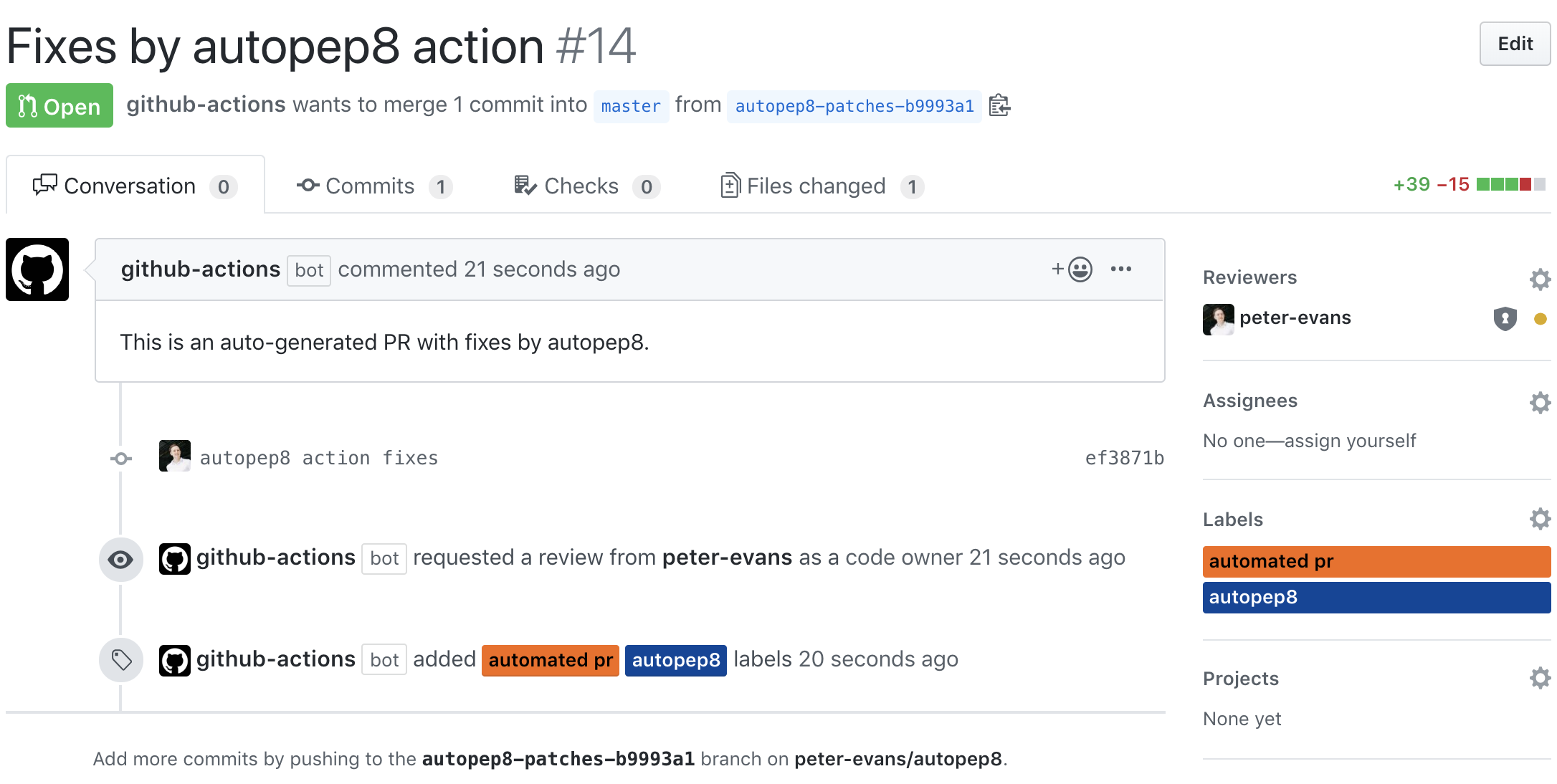 Pull Request Example