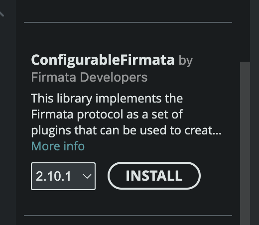 install ConfigurableFirmata