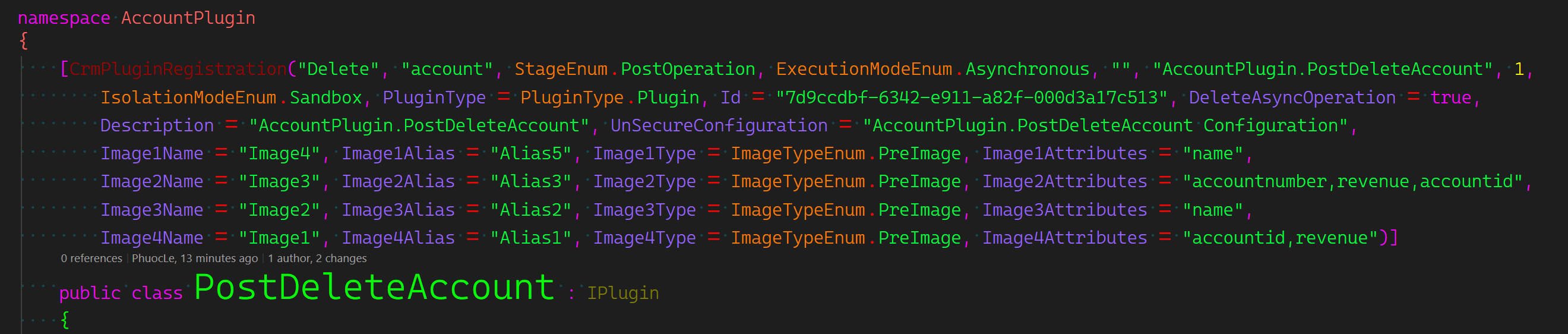 CrmPluginRegistration Added