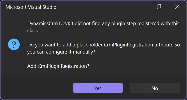 Unregistered Step Prompt