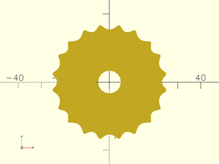 SawBlade2dOutline() Example 1