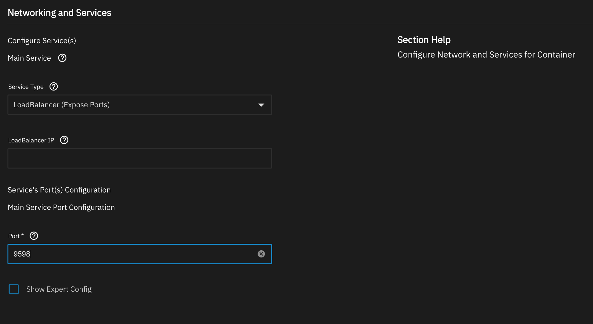 Screenshot of example Archivebox webserver port configuration
