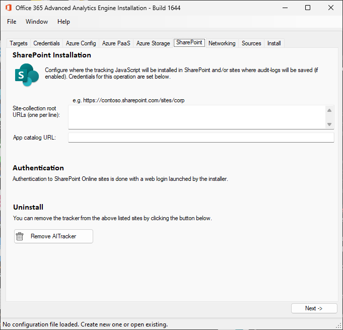 SharePoint tab