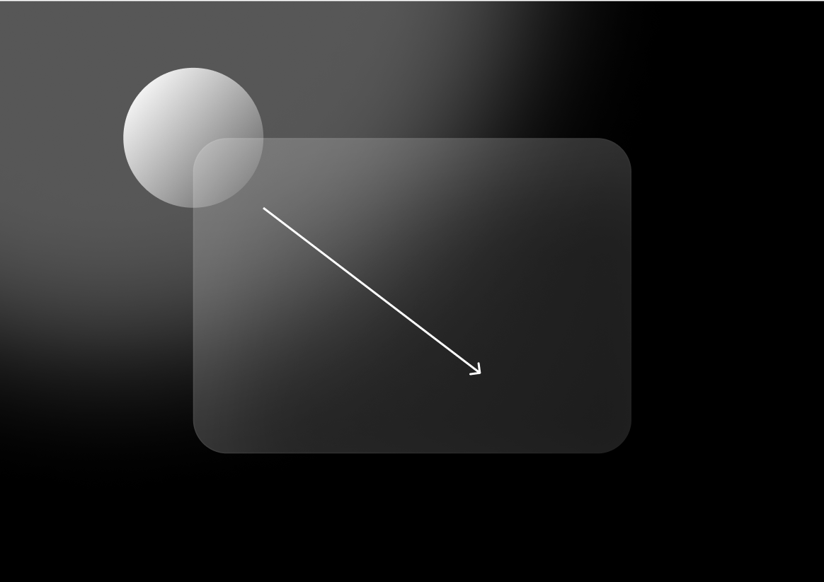Abstract representation of a top Left light source
