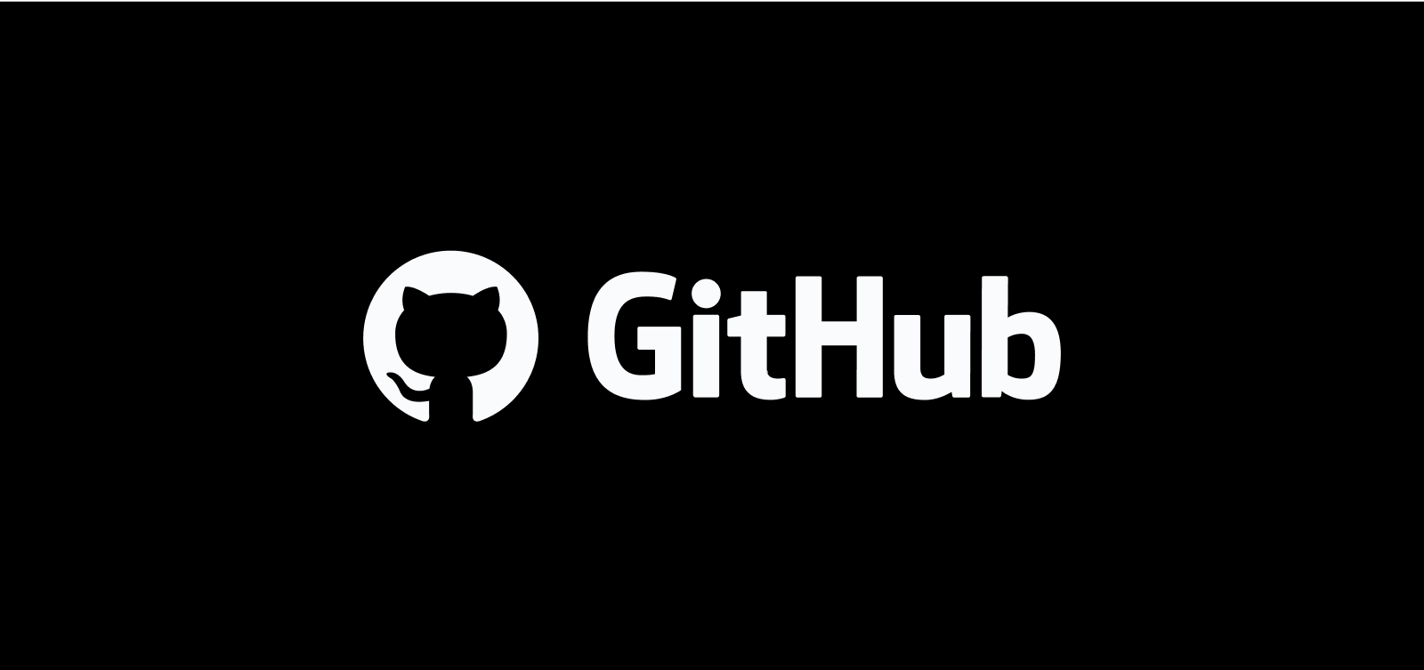 Dark mode GitHub logo lockup