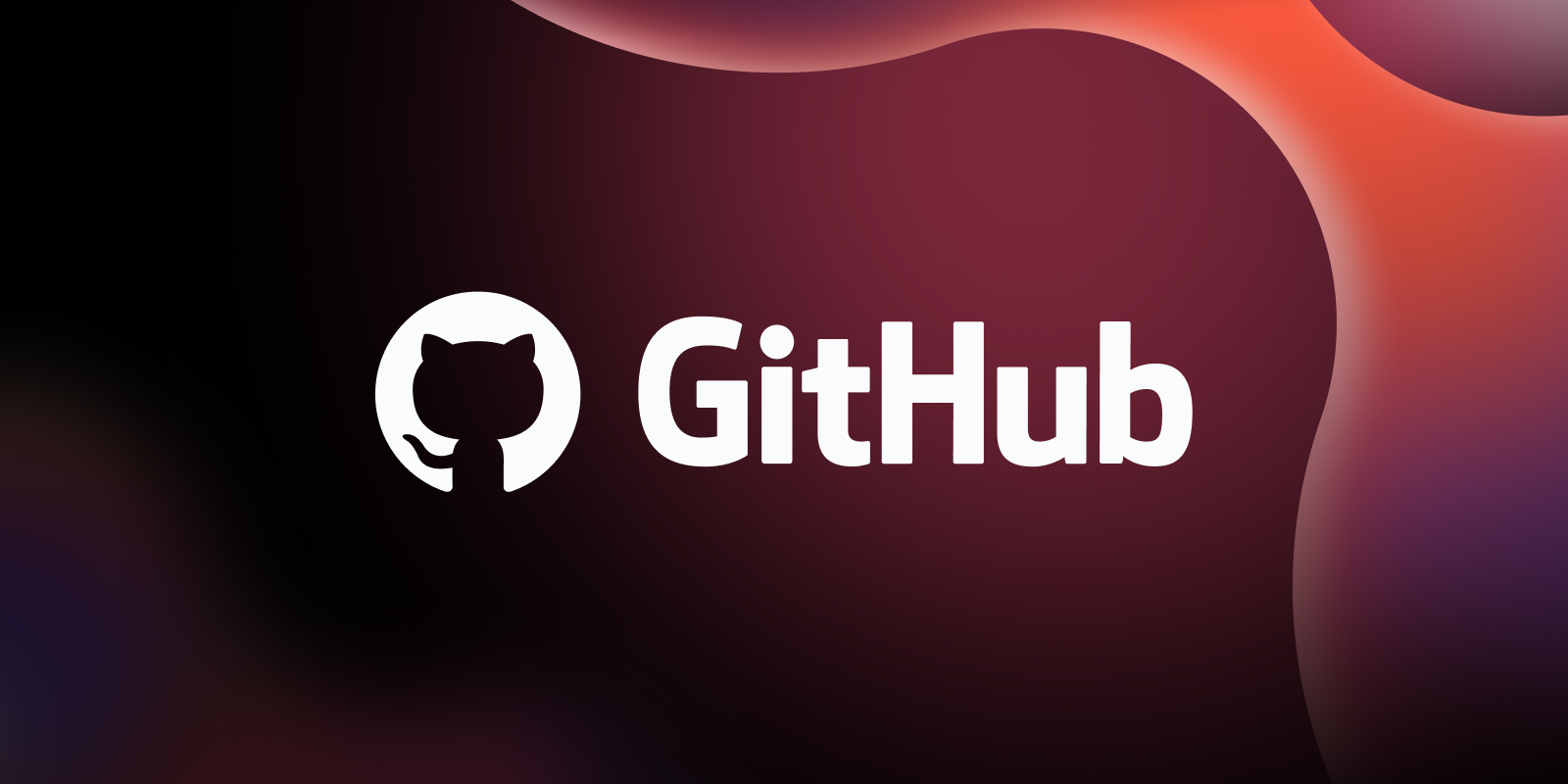 GitHub logo on an abstract background.