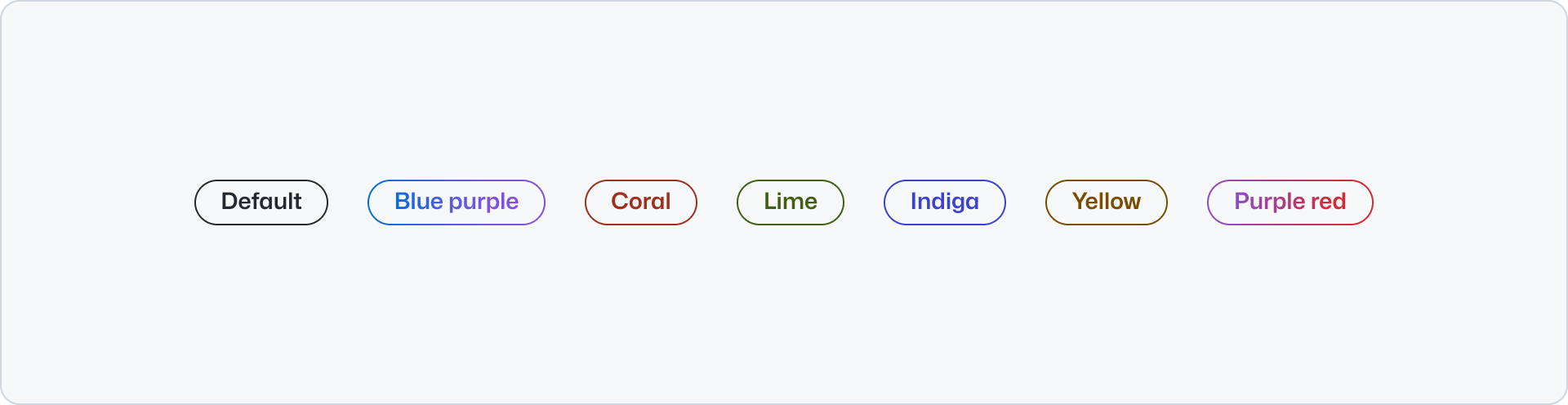 An image showing multiple label options with different colors.