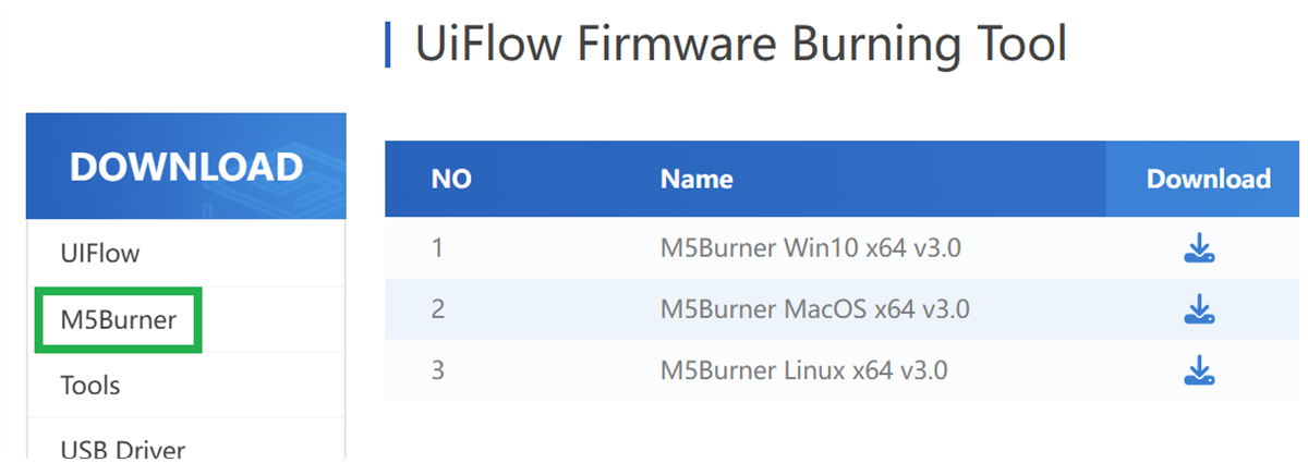 M5Burner download page