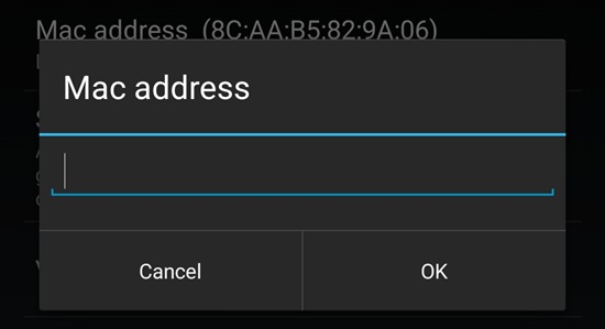 Clear the Mac address