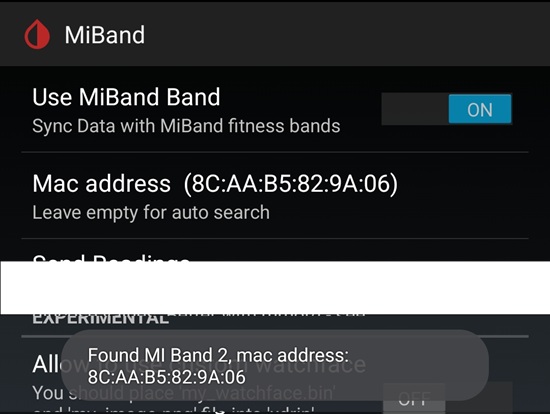 Found MI Band 2