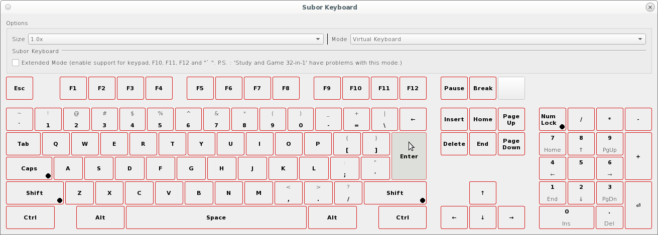 puNES Subor Virtual Keyboard