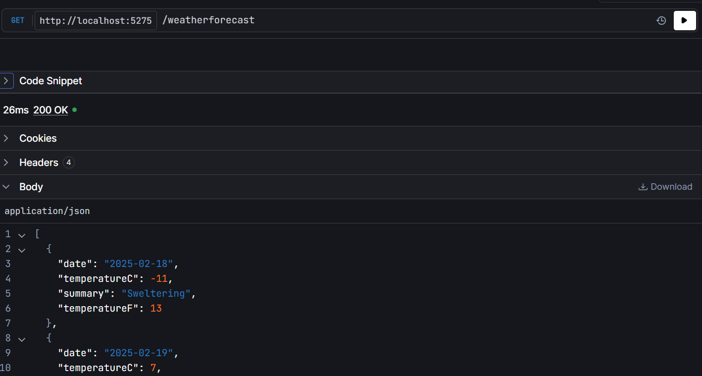 Scalar Send button ready to fire a request