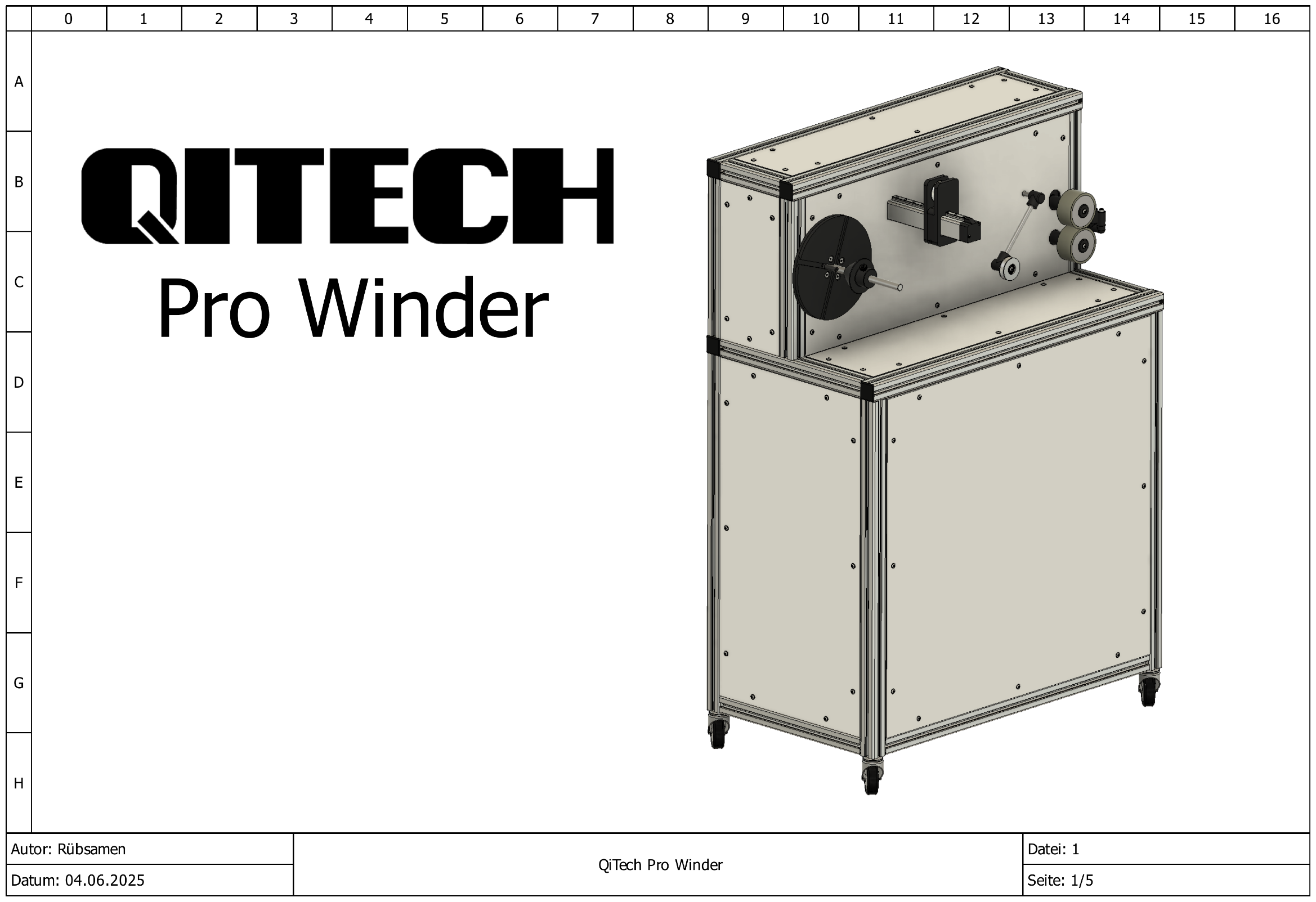QiTech Pro Winder Electrical Diagram - Sheet 1