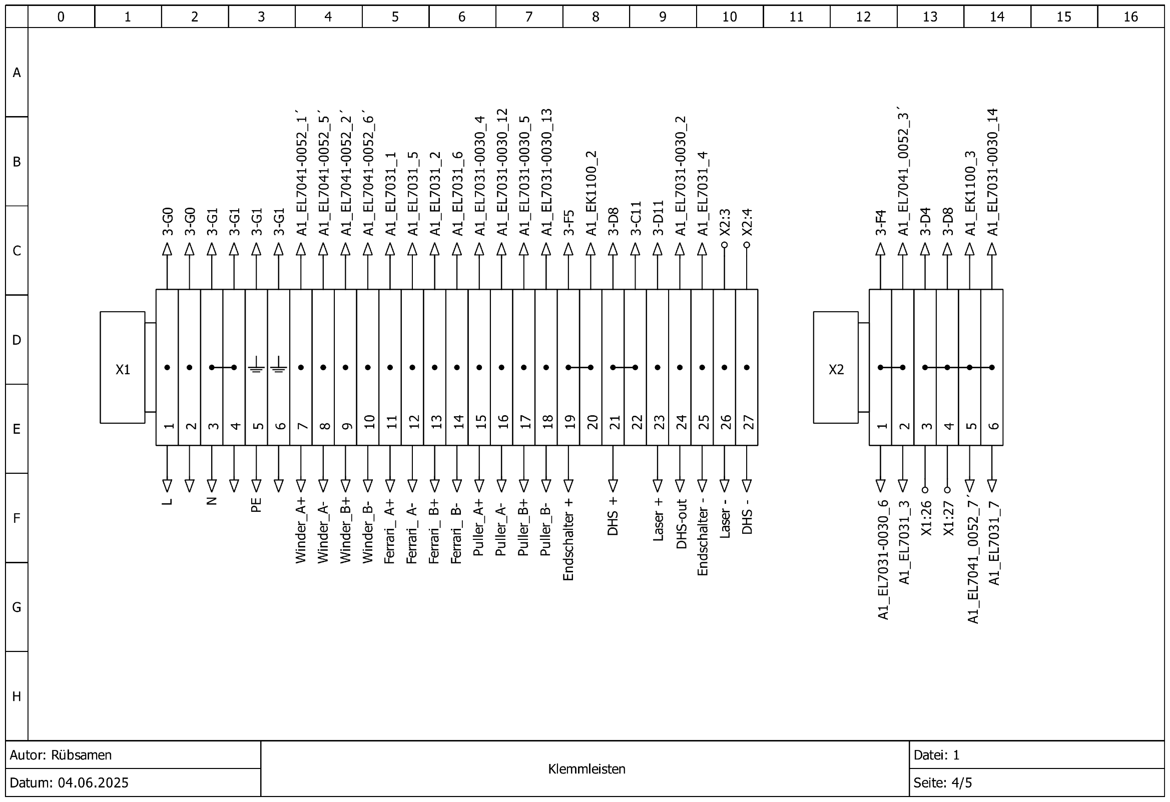 QiTech Pro Winder Electrical Diagram - Sheet 4
