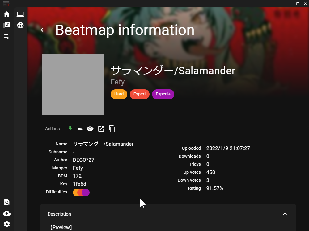 Beatmap information